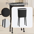 thumbnail image 3 of 15 Liter Rolling Trash Can with Wheels, Large Capacity Waste Bin for Kitchen, Living Room, Home Office, White and Gold Finish, 3 of 6