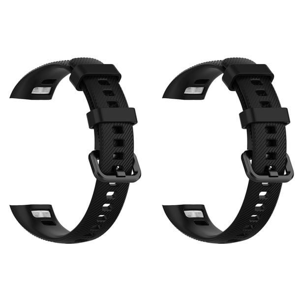 2X Correa de Reloj Deportivo para 4 Banda de Reloj Bandas de Repuesto de Silicona Suave Correa para 5 Correa Negro