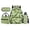 Green Pickle Pattern, variant on Uorisanigo Cute Penguin School Backpack 4-Piece Set for Boys, Large Capacity 17-Inch Bookbag with Water Bottle Holder, Picnic Lunch Bag and Pencil Case for Outdoor Travel