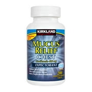 Mucus Relief- Chest 400 mg 200 Tablets Guaifenesin 400 mg Expectorant One Bottle