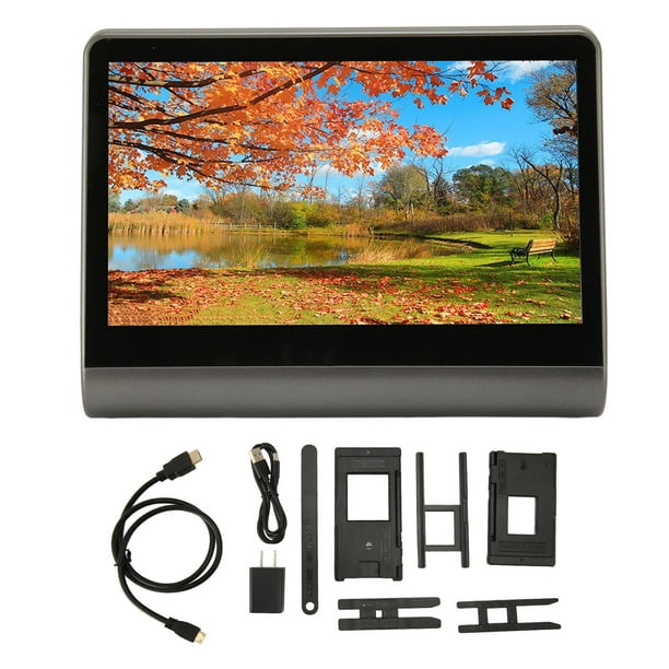 Escáner de diapositivas de película de 48 MP con pantalla HD a color de 7 pulgadas Convierte películas de 135 a 126 KPK y diapositivas de película de 110 a fotos JPEG de alta resolución de 48 MP
