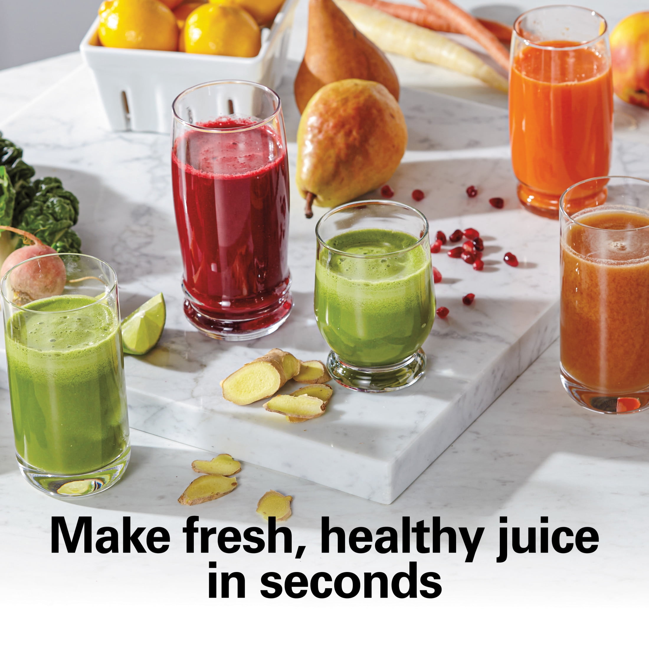 Hamilton Beach Big Mouth Easy Clean Juicer Machine for Fruits and Vegetables with Extra Large Chute,  Extractor de Jugos, Stainless Steel