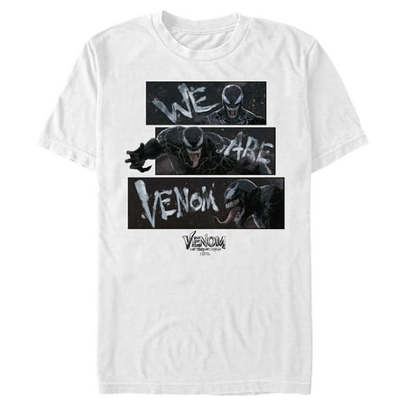 Men s Marvel Venom: Let There be Carnage We are Venom Comic Graphic Tee White 2X Large