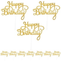 10pcs Birthday Cake Topper Paper Cupcake Picks Decor Happy Birthday Cake Topper Decor