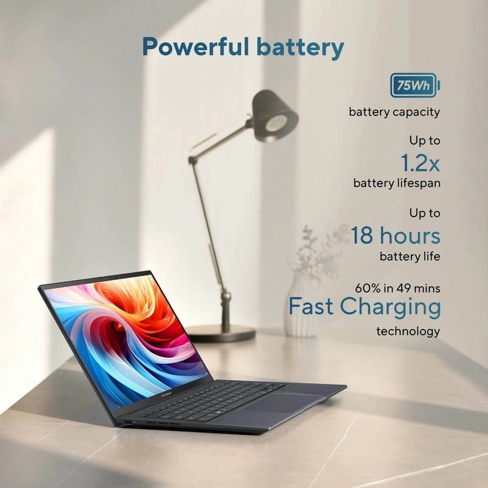 ASUS Zenbook 14 AI Copilot+ AI PC Laptop, 14" FHD+ 1920 x 1200 OLED Touchscreen, Intel Core Ultra 7 255H, WiFi 7, Backlit KB, FHD IR Webcam, Stylus Pen, Win 11 Home(16GB DDR5 RAM / 512GB SSD)