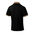thumbnail image 7 of IYTR Short Sleeve Shirts for Men Business Casual Lapel Fashion Raglan Casual Classic Solid Color Tshirt Lightweight Loose Fitted Outfits (Black,L), 7 of 7