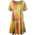 thumbnail image 5 of EQWLJWE Robes pour Femmes Été Ample Décontracté Grande Taille Confortable Femmes Col Rond Imprimé Floral Franges Bretelles Robe de Soirée, 5 of 5