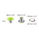 thumbnail image 2 of Kit de 100 Ojales de Metal Unique Bargains Ojal Herramienta para Zapatos Ropa Cinturón Bolsa Proyecto de bricolaje Neón Verde, 2 of 7