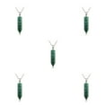 thumbnail image 3 of yingyy Hexagon Column Charm Exquisite Men Handmade Holiday Anniversary Hanging Pendants Pointed Colorful Crystal Chain Green 5Set, 3 of 6