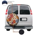 thumbnail image 4 of KAKALAD Hippie Floral 3 Spare Tire Cover Universal Vehicle Accessories Buckle Car Tools 14”in, 4 of 6