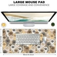thumbnail image 3 of Kawaii Cute Cats Footprint Extended Gaming Mouse Pad Large Desk Mat with Non-Slip Rubber Base and Stitched Edges,Keyboard Mouse Mat Desk Pad for Work,Game,Office,Home 35.4 * 15.7 Inch, 3 of 6