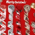 thumbnail image 3 of Cinta de Navidad para decoración de lazo de corona de papel de regalo, decoración de fiesta de vacaciones de cinta de tela rústica MFZFUKR CPB-SSW298-4, 3 of 5