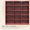 thumbnail image 4 of Pemberly Row 15 Shelf Triple Wide Wood Bookcase 72"Wx72"H in Cherry, 4 of 7