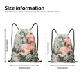 thumbnail image 2 of Honeii Tropical With Flamingos Print Drawstring Backpack,Drawstring Bags String Backpack Gym Cinch Sack Backpack Sport Bag Draw-Medium, 2 of 6