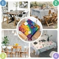 thumbnail image 4 of Colorful Circular Pattern Square Tablecloth,Waterproof Square Table Cover,Wipeable Spillproof Washable Table Cover for Home Kitchen Party Decor 42"X42"(107x107cm), 4 of 6