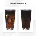 thumbnail image 3 of Lsque Five Nights At Freddy'S Pattern 20oz Car Cup with Lid and Straw, Insulated Coffee Cup with Straw Topper, Spill Proof Travel Coffee Mug, Stainless Steel Tumble, 3 of 8