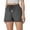 Grey, variant on Casual Legging Shorts Women Elastic Training Pockets Drawstring Compression Shorts for Women,White,L