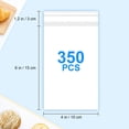 thumbnail image 4 of Piokio 350 Pcs Clear Cellophane Bags 4 x 6 inch Self-adhesive Biscuit Self Sealing Cookie Bags Plastic Packaging Bags for Party Cookie Small Present, 4 of 8