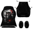thumbnail image 7 of TSOVTHRID Black Owl Moon Print Gaming Chair Slipcover Set of 4, Stretchable Computer Chair Protection with Armrest Cushion Anti-Dust Gaming Chair Slipcover with Elastic Bottom, 7 of 7