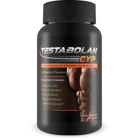 Testabolan Cyp- Natural Testosterone Booster- Promotes Body Fat Loss, Muscle Definition, Skin Elasticity, Immune System- Dietary Supplement 60