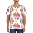 thumbnail image 4 of Haiem Hip Hop Hipster Baseball Jersey Button Down Shirts Sports Uniforms Men Women Jersey(Sloth with Donuts1,X-Large), 4 of 9