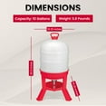 thumbnail image 3 of Little Giant DOMEWTR10 10 Gallon Tank Heavy Duty Poultry Chicken Gravity Waterer, 3 of 8