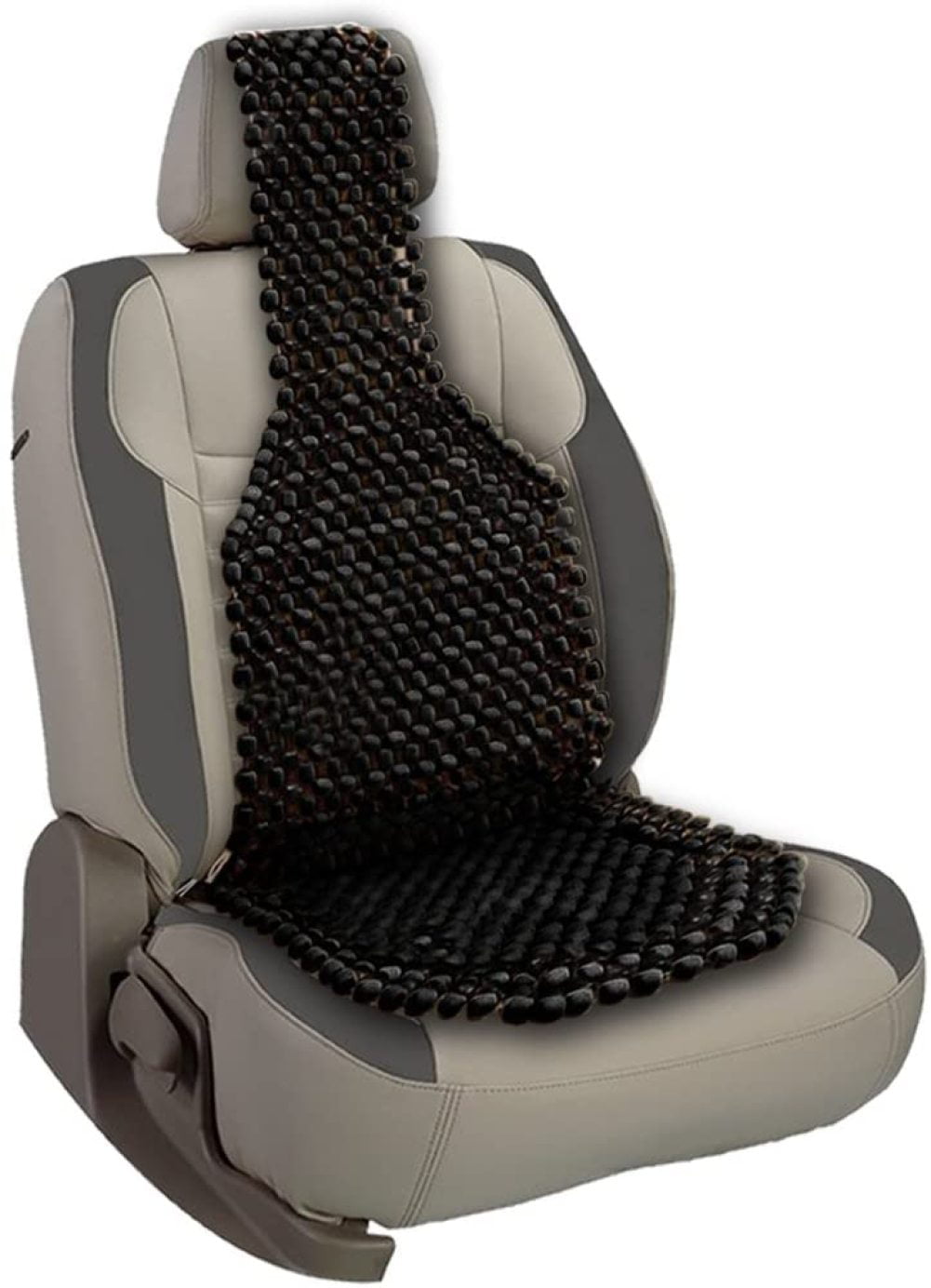 Wood Beaded Seat Cover Massaging Cool Cushion Wooden Bead Double Strung Cushion Massage Cushion Chair Cover For Universal Auto SUV Truck Office Home,2 Colors 