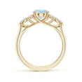 thumbnail image 2 of Angara Natural 1.5 Ct. Aquamarine with Diamond Classic Ring in 14K Yellow Gold for Women (Ring Size: 3.5), 2 of 10