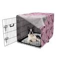 thumbnail image 5 of Butterfly Dog Crate Cover, Rhythmic Flying Moths Spring Animal Feminine Tones Illustration, Easy to Use Pet Kennel Cover Small Dogs Puppies Kittens, 7 Sizes, Pale Pink Charcoal Grey, by Ambesonne, 5 of 6