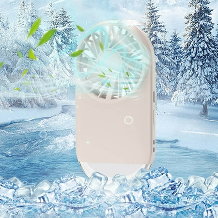 

UAEBM Handheld Mini USB Brushless Fan with LED Light Portable Strong Wind USB Rechargeable Fan Compact Handheld Fan for Travel and Office Use B