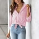 thumbnail image 1 of Camisa tipo cárdigan informal,Camisa a rayas para mujer con camisa de manga larga Cárdigan a rayas Rendimiento de primer nivel, 1 of 6