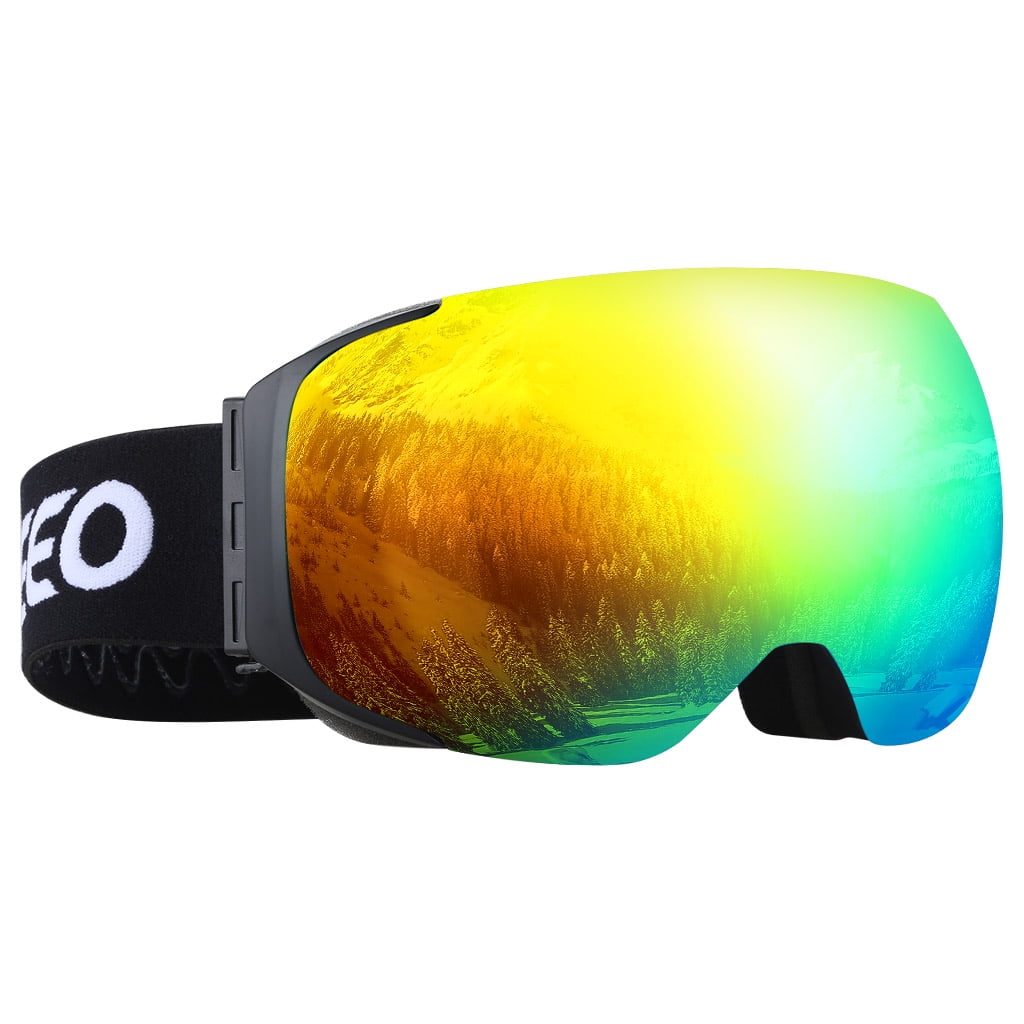 Enkeeo Ski Goggles Detachable Dual Layer Anti-Fog Lens 100% UV400 Protection, Bendable Frame, Anti-slip Strap with... by Enkeeo