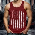 thumbnail image 2 of Ramiter Men's Independence Day Tank Oversized T Shirts for Men Mens Sleeveless Button Down Shirts - Cotton Linen Summer Beach Basic Tank Tops Casual Solid Color T-Shirt Red XL, 2 of 4