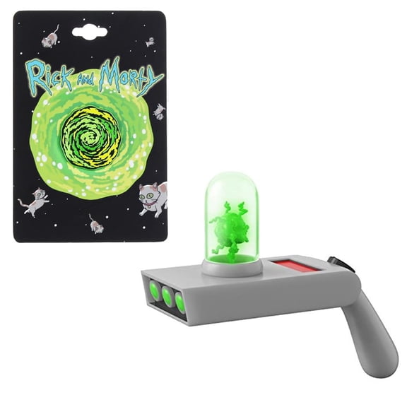 Rick and Morty Funko Portal Gun Replica & Portal Enamel Collector Pin Bundle