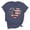 Dark Blue, variant on Independence Day T-shirts for Women Tops with Short Sleeves Crew Neck Casual Loose Fit Basic Essential Wear 4th of July Women Tops Pattern Tees Summer Beach Fashion