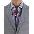 thumbnail image 2 of Mens Side Vent 2-piece Gray Linen Modern Fit Suit DTI DARYA, 2 of 6
