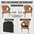 thumbnail image 7 of UNIKOME 17" x 16" Black/Yellow Patio Chair Outdoor Seating Cushions (4 Count), 7 of 7