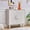 White, variant on Vintage French Style Accent Cabinet with Storage, 30.7" Sideboard Buffet Cabinet with 2 Floral Carved Doors & Distressed Design, Hallway, Dining Room, Antique White 1PC