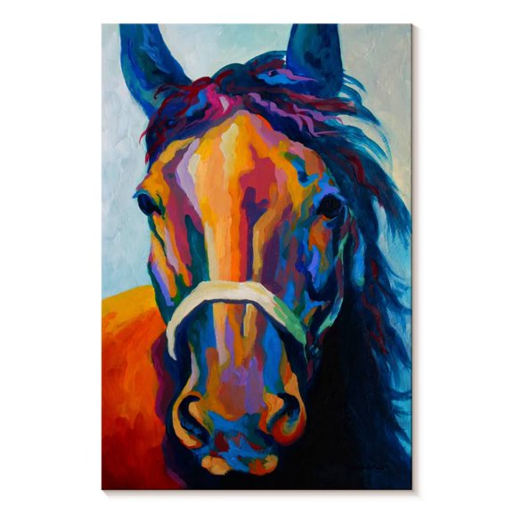 Elephant Stock One Of The Boys Wall Art - Vertical Canvas Wall Art - Living Room Wall Decor - Animal Canvas - Blue And Orange Decor By Marion Rose - 8" x 12"