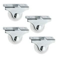 thumbnail image 1 of 12 Pcs Plaque Métallique Fixe pour Chaise de Meuble 1 Pouce Diamètre Roulettes Rigides PP Pièces de Modèle DIY Blanc, 1 of 7