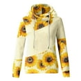 thumbnail image 5 of Chandail en Molleton d'Hiver pour Femmes, Cardigan à Col Rond Chaud, Blouse Mi-Longue Ample, Pull Imprimé de Noël, Chandail à Capuchon de Mode, 5 of 5