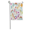 thumbnail image 1 of SIDONKU Pink Pony Unicorns and Rainbows Pattern Cute Princess Horse Garden Flag Decorative Flag House Banner 28x40 inch, 1 of 2