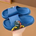 thumbnail image 2 of kpoplk Toddler Slides Slipper Bunny Pillow Sandals Summer Quick Dry Bathroom Slides Beach Water Non-Slip Kids Shower Shoes(Blue,1), 2 of 5