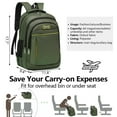 thumbnail image 2 of 17.7" Oxford Anti-theft Laptop Backpack Travel Business Outdoor Bag Waterproof Green, 2 of 8