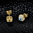 thumbnail image 6 of Jewelrypalace Marquise Halo 1ct Cushion Cut Genuine Sky Blue Topaz Cubic Zirconia CZ Stud Earrings 925 Sterling Silver Gold Plated, 6 of 6
