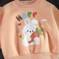 thumbnail image 4 of 4-5 Years Girls Sweater Fall And Winter Shirt Outer Wear Casual Single Top Long Sleeve Day Of School Shirt 6-12 Months 12-24 Months 2T 3T 4T 5T 6T 7T Orange T Shirts, 4 of 4