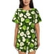 thumbnail image 1 of Fotbe Green Fruit Conjunto de Pijama Estampado para Mujer, 2 Piezas, Ropa de Dormir con Camiseta de Manga Corta y Shorts Suaves-3X-Large, 1 of 6
