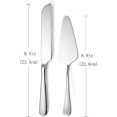 thumbnail image 2 of shiyou-Wedding Cake Knife and Server Set Silver, Stainless Steel Cake Cutting Set, 2Pcs Include Cake Cutter and Cake Server for Wedding, Birthday, Parties and Anniversary, Dishwasher Safe, 2 of 4