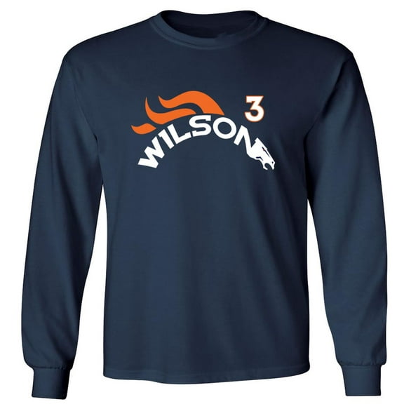 LONG SLEEVE Broncos Russell Wilson Logo T-shirt