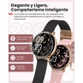 thumbnail image 2 of Fosmet Reloj Inteligente Mujer Con Llamada, 1,39 Smartwatch Mujer A58 Seguimiento Del Periodo, 120+ Sports Modes, Pulsómetro, Spo2, Monitor Sueño, Podómetro For Android Ios Oro Negro, Regalo Mujer, 2 of 8
